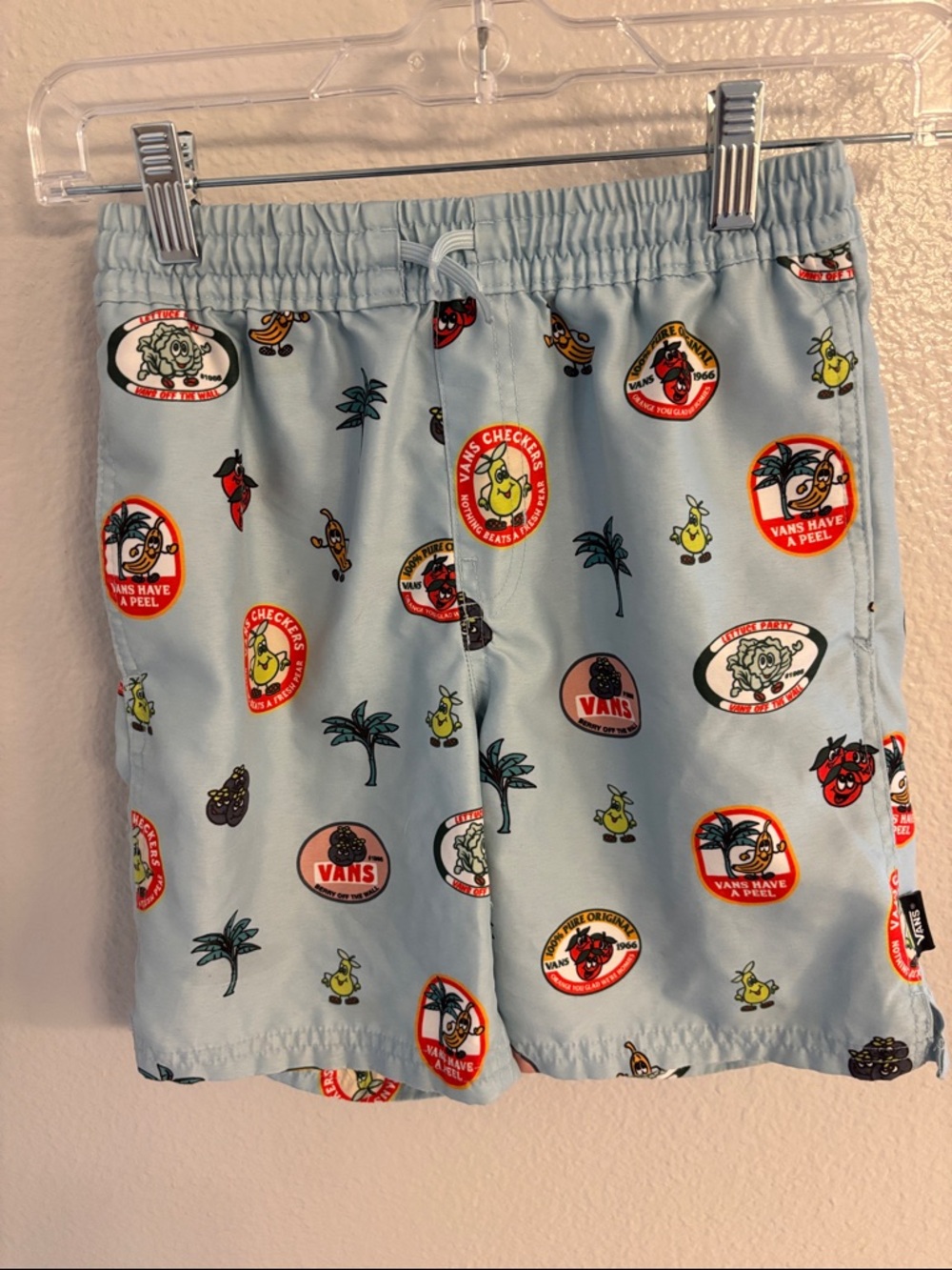Vans Light Blue Graphic Badge Swim Shorts